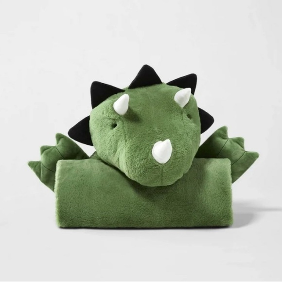 Green Dinosaur Kids Blanket NWT - Picture 2 of 5